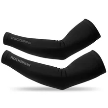 ROCKBROS Ice ткань дышащая УФ-защита рукава для бега локоть для фитнеса Pad Открытый Баскетбол Спорт Велоспорт Arm Warmers