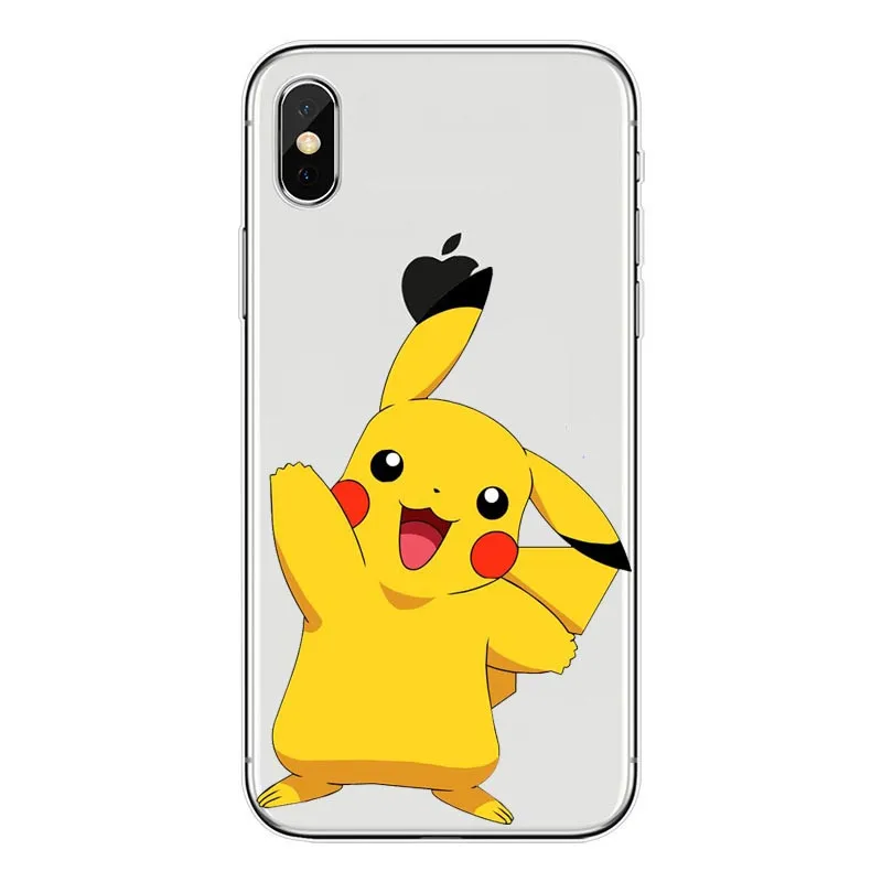 Pocket Monsters Pokemon Pikachu Dos Desenhos Animados Capa de Hard plastic Capa Para o iphone 4 5 6 7 8 X Plus Fundas Coque