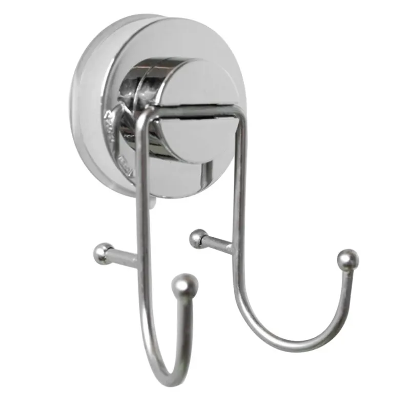 Stainless Steel Removable Suction Cup Hook Strong Sucker Double Wall Hook Bathroom Kitchen