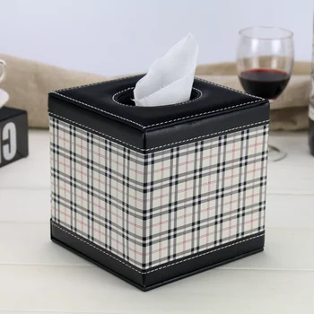 

Retro Leather Tissue Box Square roll paper Storage organizer box Paper Napkin Towel holder dispenser cover cases mx4120930