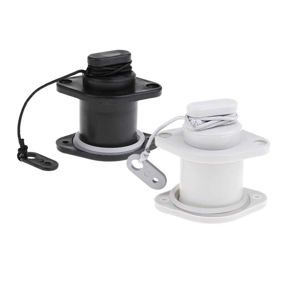 Durable PVC Scupper Drain Valve Cap Plug Boat Yacht Accessories 36mm for Marien Kayak Inflatable Dinghy Fishing Boat Black/Gray