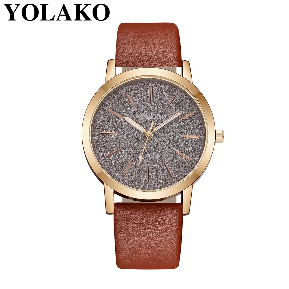 Relogiio feminino reloj mujer YOLAKO Женские повседневные кварцевые часы с кожаным ремешком звездное небо аналоговые наручные часы женские часы