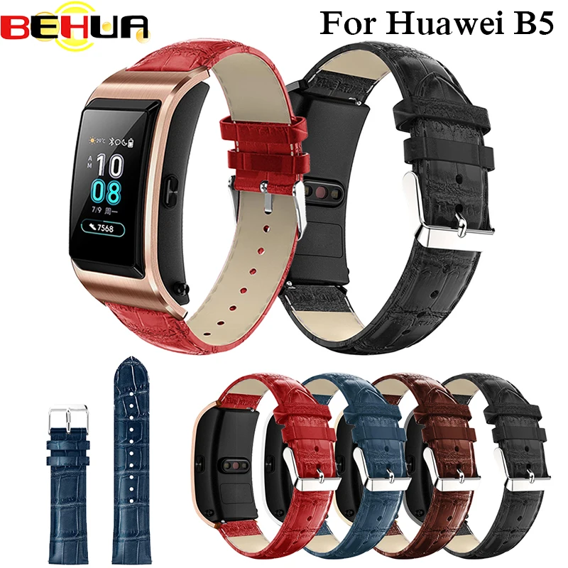

Original Leather Watchband for Huawei B5 Watch Band SportS Bracelet 18 mm Strap for Huawei B5 watch Straps with Metal Buckle