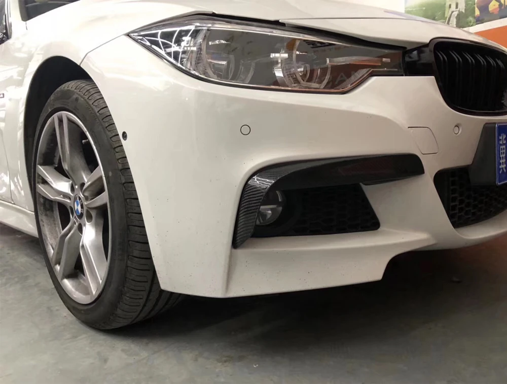 Углеродное волокно переднее разветвление губ бесплатная доставка для BMW 3 серии