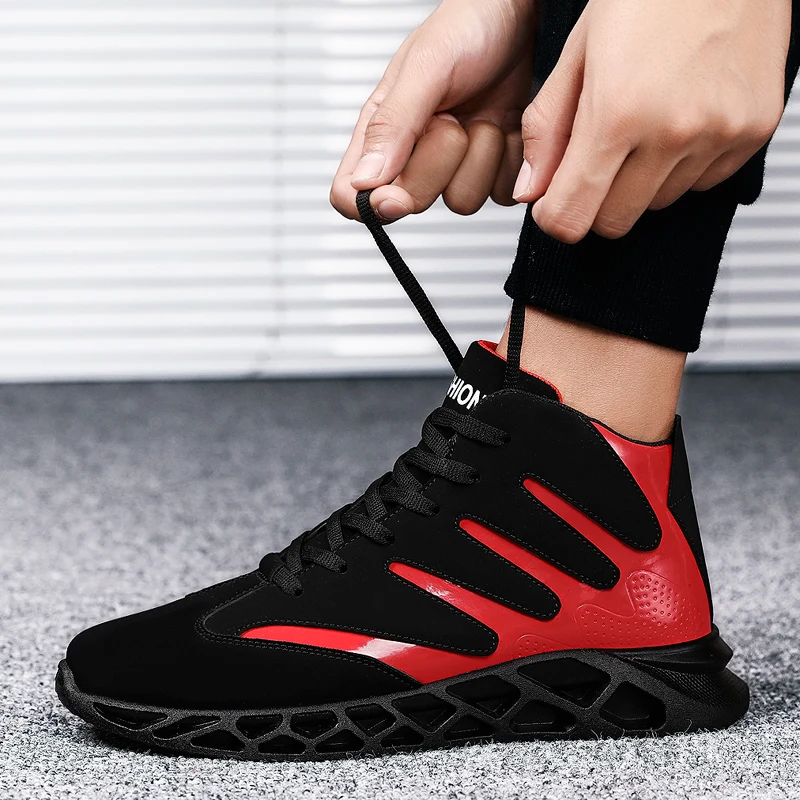 2018 fall winter high top men running sports shoes Hot sale student