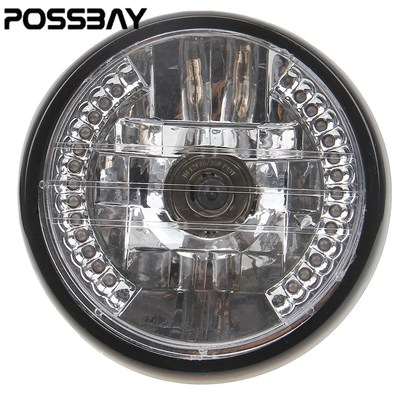 Posbay 7 &quotH4 Фары для мотоцикла галогенные огни сигнальный мигатель поворота Harley GN125