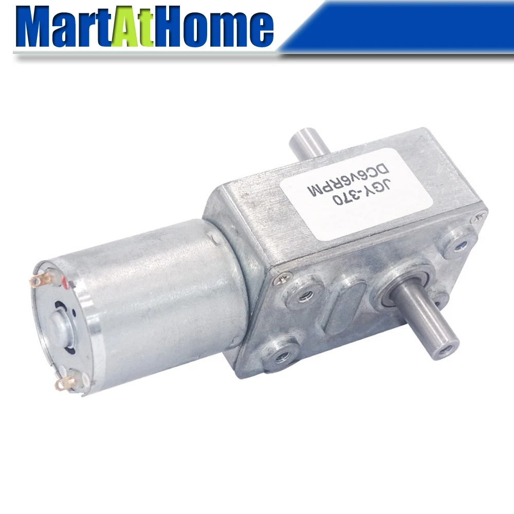 JGY370 Double Shaft Worm DC Gear Motor Self locking 6V 12V 24V DC 4210