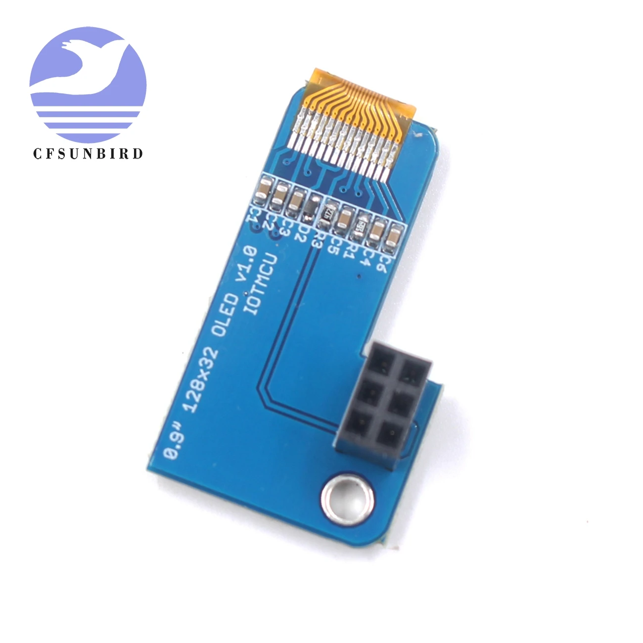 1 шт. PiOLED 0 91 дюймов IIC I2C 128x32 OLED монохромный экран для Raspberry Pi Zero SSD1306 Синий DC 3 V