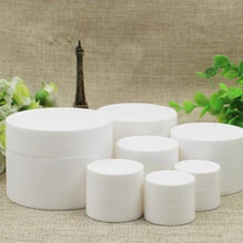 10 шт. 3 г/5 г/10 г банки для косметический крем Косметическая банка белого цвета с внутренней крышкой многоразового пустая бутылка PJ89