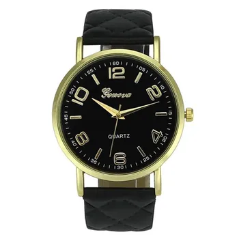 

Women Geneva Faux Round Digital dial relogio feminino Quartz Wrist Clock Ladies Features Leather band Analog horloges hours B30