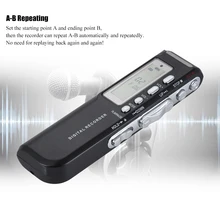 8 ГБ цифровой Аудио Диктофон телефонный рекордер с диктофоном, MP3 музыкальный плеер с голосовой активацией Вар A-B повторяя петля цифровые голосовые изображения Регистраторы