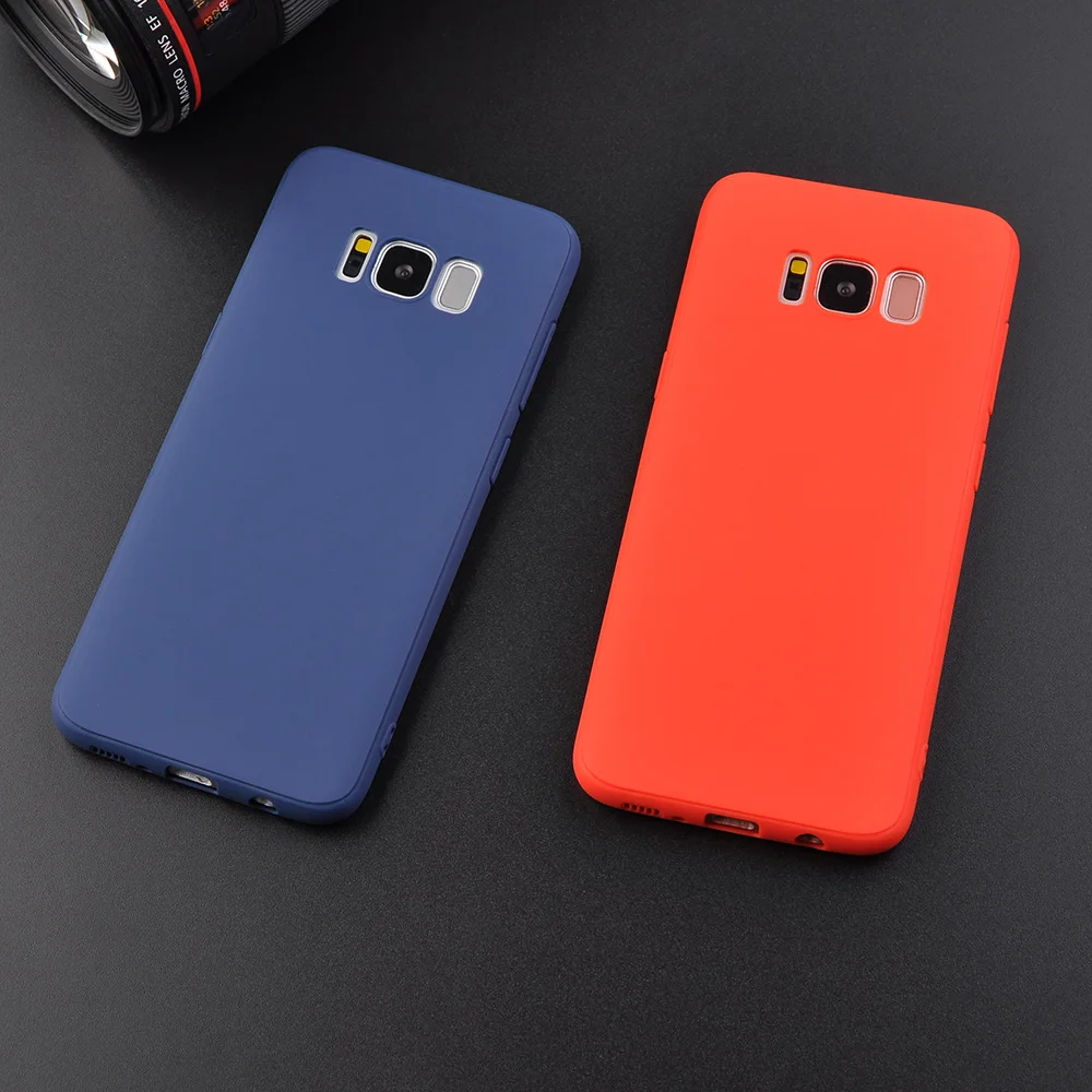 Мягкий ТПУ, конфетный Цвет чехол для телефона для samsung Galaxy S6 S7 край S8 плюс Note8 чехол s для Galaxy A5 A7 J3 J5 J7 J330 J530