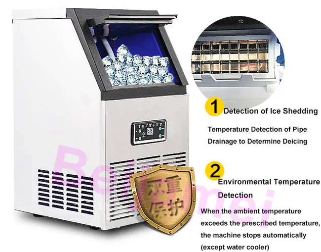 BEIJAMEI Новая электрическая машина для производства льда 40 кг/50 кг/60 кг в день коммерческий производитель кубиков льда для продажи