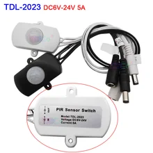 DC 5V 12V 24V Body Infrared USB PIR Switch Motion Sensor Human Motion Sensor Detector LED Strip Light Lamp DC Switch