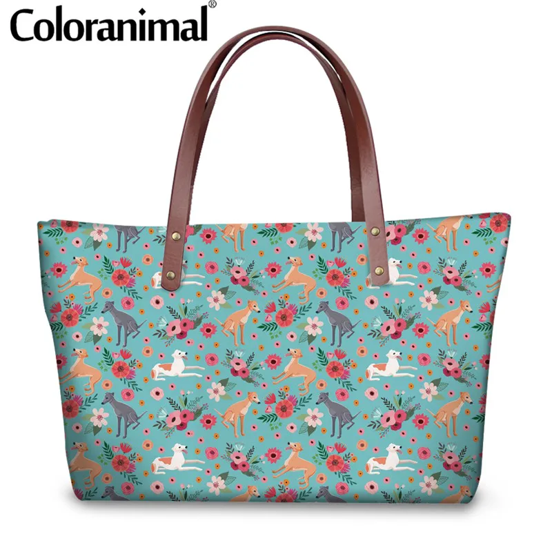 Coloranimal Brand Design Women Handbags Fashion Large Capacity Tote Shopper Bag Cute Animal Dog