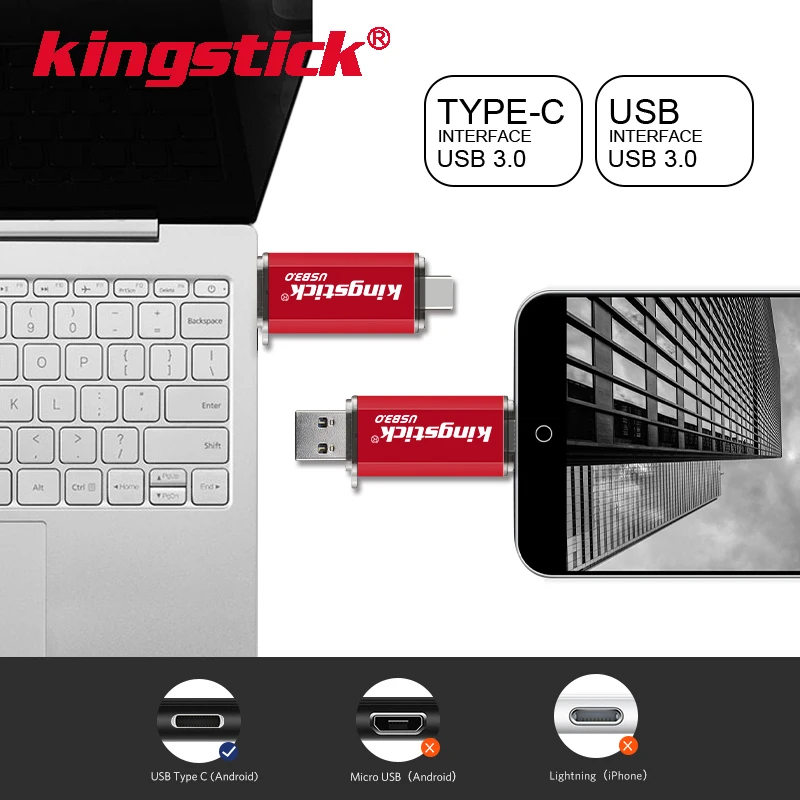 Флеш-накопитель OTG USB 3,0, флеш-накопитель, 128 ГБ, Тип C, Micro Usb накопитель, 16 ГБ, 32 ГБ, 64 ГБ, флешка для устройства type-C