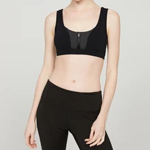 Чу Йога сексуальные женские для фитнеса спортивный топ бюстгальтер для тренировка в тренажерном зале молния Пуш Ап женский спортивный бюстгальтер без косточек Йога Бюстгальтеры
