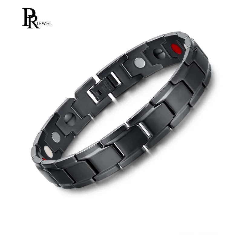 4in1 Therapy Energy Bracelet Bio Wristband Stainless Steel IP