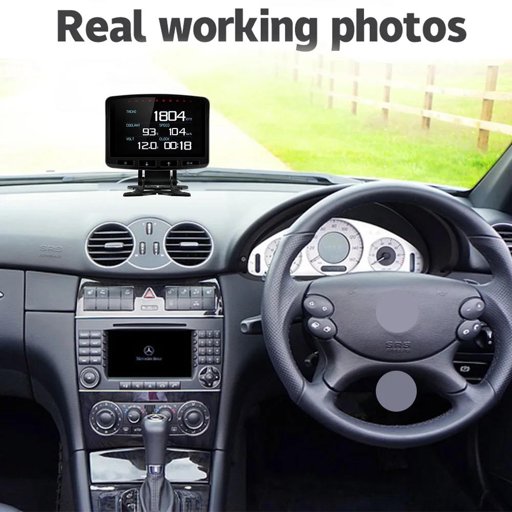 Ancel A208 автомобиль OBD HUD Многофункциональный цифровой измеритель Спидометр расход
