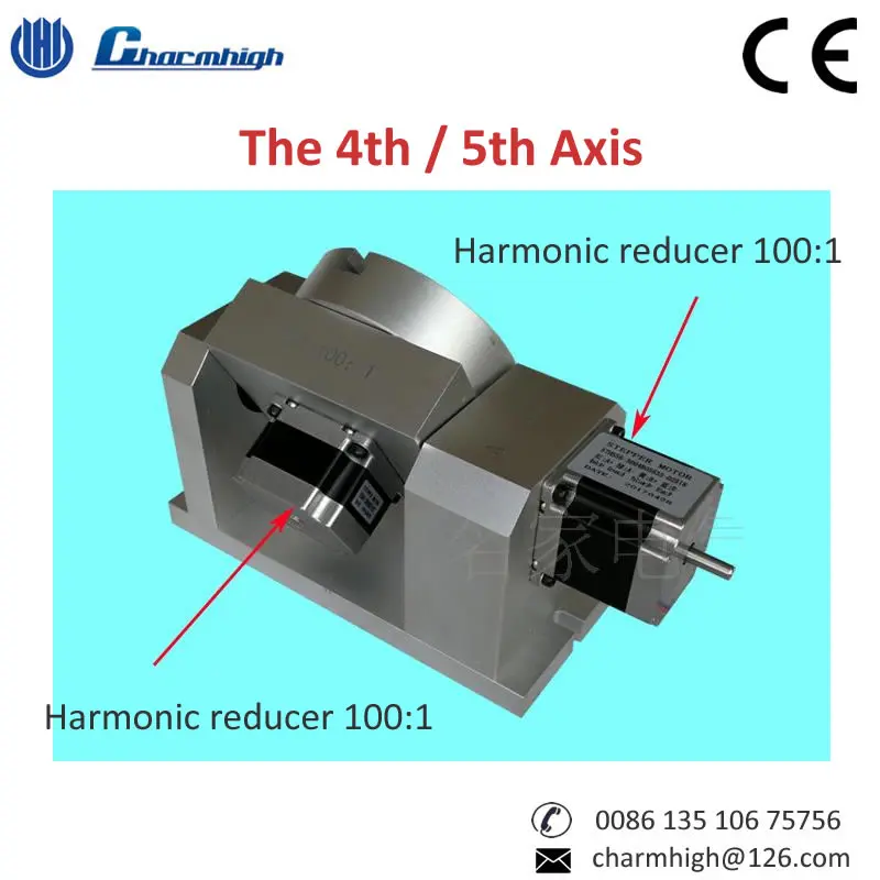 

Free shipping 4th Axis , 5th Axis, A Axis, CNC dividing head, 100:1 , harmonic reducer, harmonic gearbox (no hysteresis)