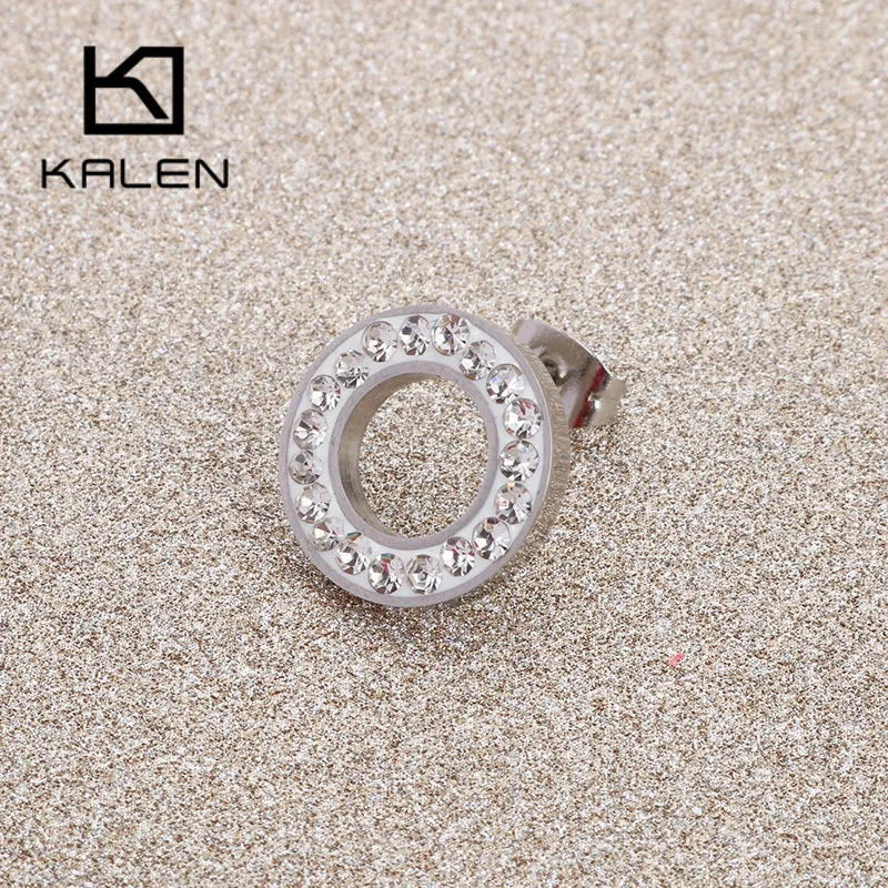 KALEN Women Double Layer Shell Jewelry Sets Stainless Steel Zircon Necklaces Earrings Sets For Women Wedding Engagement Jewelry - Image 3