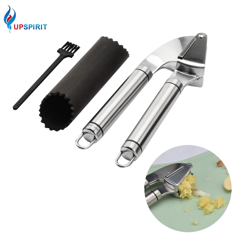 

Upspirit Stainless Steel Garlic Press Manual Mincer Presser Crusher Ginger Chopping Smash Fruit Vegetable Tool Kitchen Gadgets