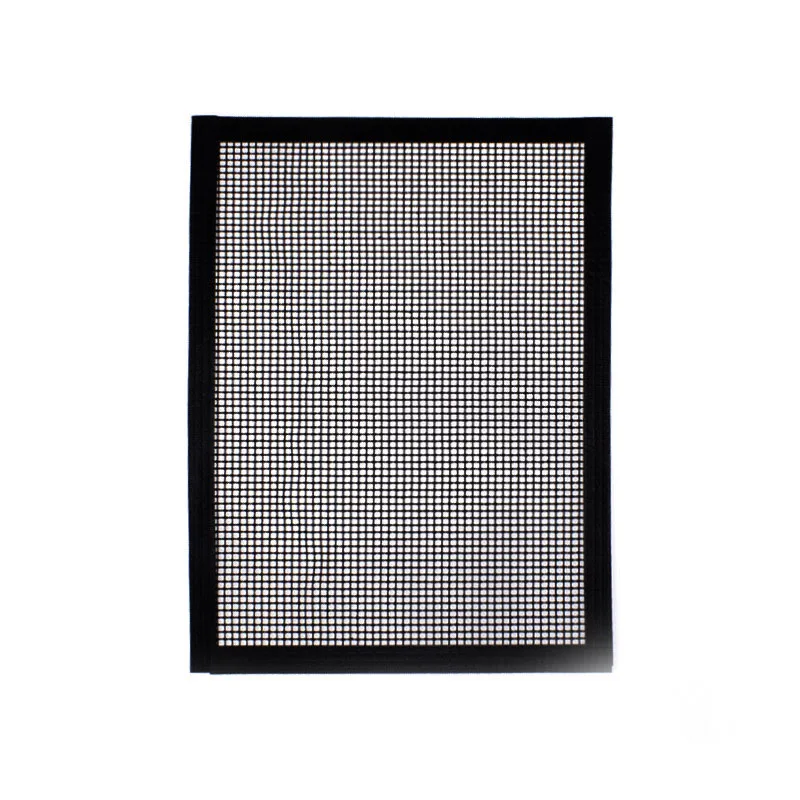 Churrasco Grill Topper Mesh High Temperature for Indoor Outdoor BBQ Grill Mat Glass Fiber Nonstick Barbecue Grilling Pad - Цвет: black edge