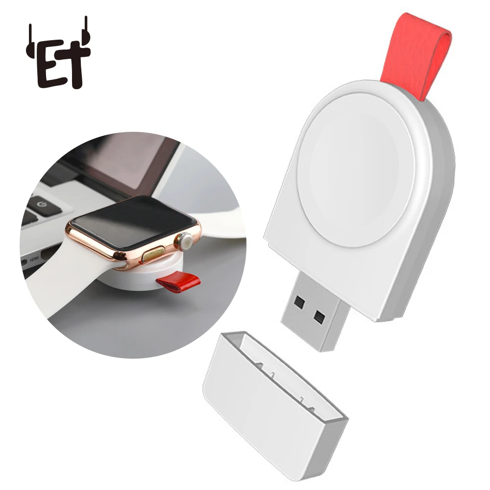 ET Portable Charger for iWatch 4 Fast Wireless USB Charger for Apple Watch 4 3 2 1 Mini Travel Charger for Laptop Power Bank