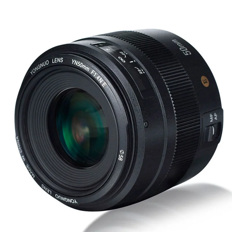 YONGNUO YN50mm F1.4N E яркая большая апертура AF Автофокус MF 50 мм стандартный основной объектив Live View фокусировка для Nikon DSLR камеры