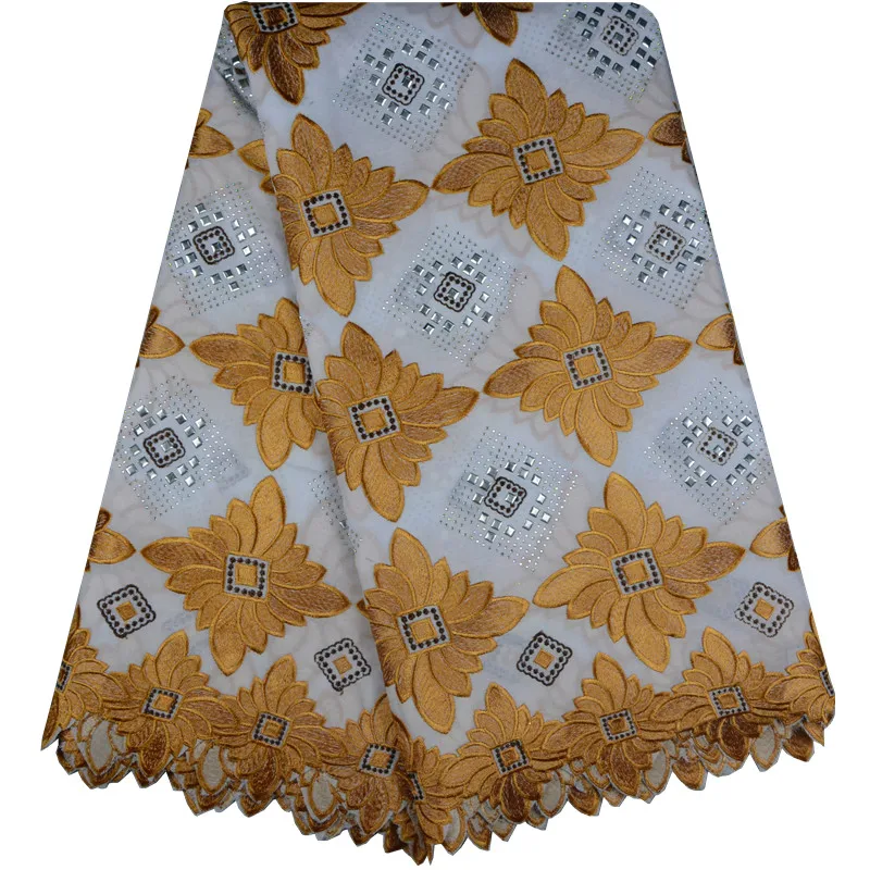 

Newest African Cotton Swiss Voile Lace Fabric High Quality Stones Swiss Voile Lace In Switzerland Cotton African Lace Fabric