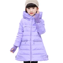 Girl’s Winter Jacket Down Jackets Coats 2016 NEW Warm Kids Baby Thick Duck Down Jacket Children Outerwears With Gloves YRF33