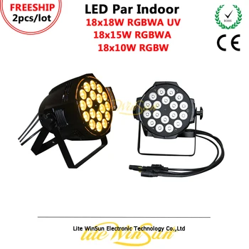 

Litewinsune FREESHIP 2pcs 18x10W RGBW RGBWA UV PAR LED Light Indoor Bar Disco DJ Par Light