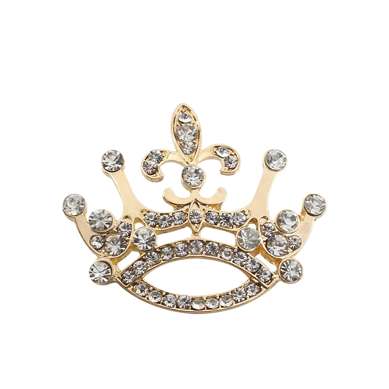 Fashion Full Crystal Crown Brooch Luxury Rhinestone Queen Princess