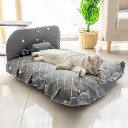 Ins новый стиль питомник моделирование Взрослых Кровать полностью моющаяся чистая красная кровать для щенка кровать теплый лежак для