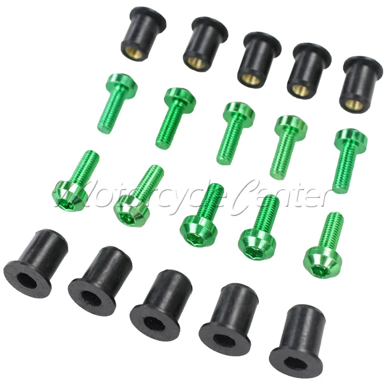

Motorcycle Universal 5MM Windscreen Windshield Bolts Screw Kit For Honda Suzuki Yamaha Kawasaki BMW Ducati Green