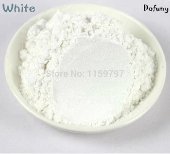 

White mica/pearl effect pigment, nail polish pigment, DIY eyeshadow makeup powder, Pearlescent powder for car paint