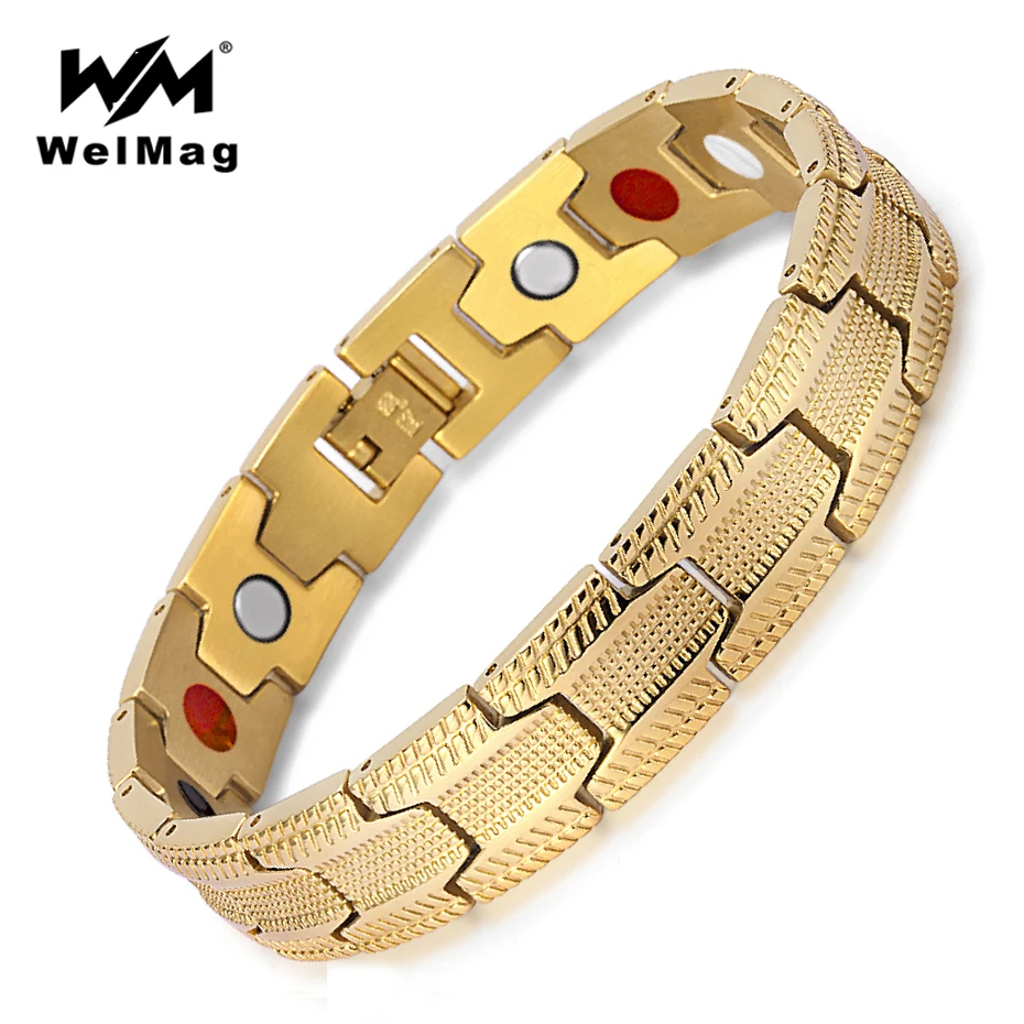 Купить браслеты welmag 4 в 1 мужские магнитные ювелирные изделия из