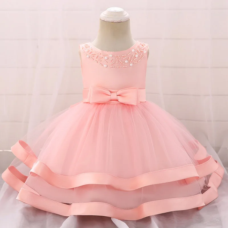 Бисероплетение костюм для новорожденного ребенка платье для девочек с цветочным рисунком одежда принцессы пышные платья Первое причастие