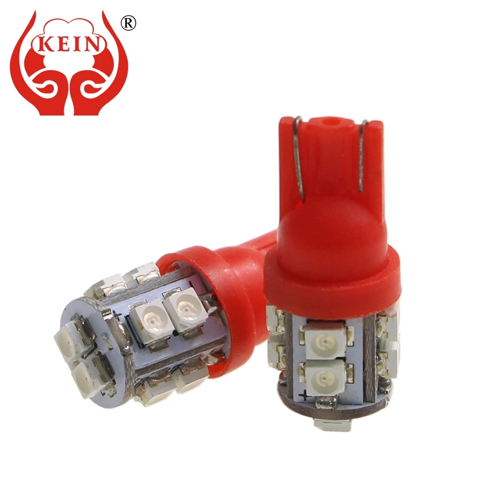 

KEIN 10PCS t10 led w5w car bulb 194 168 10smd 3528 led auto car styling reading Interior door dome signal Lamp light Vehicle 12V
