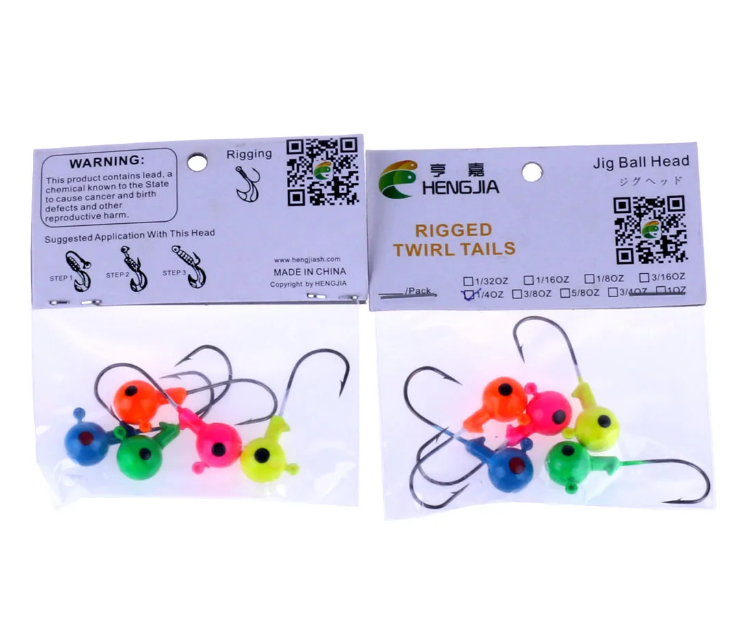 

5pcs crank Jig carbon steel head hook 4cm 7g fishing hook lead head Jig lure hard bait soft worm jig hook for fishing JI0045