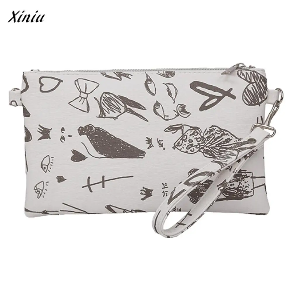 

Fashion Graffiti Women's Clutch Bag Female purse Billetera mujer Slim walles Envelope Bag Clutch Bag Female Handbag