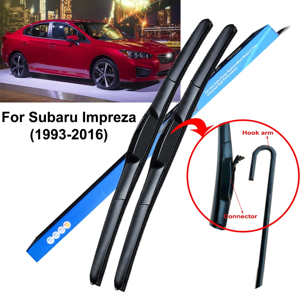 Car Windscreen Wiper Blades Fit Hook Arms Car Accessories For Subaru Impreza From 1993 to 2016 Car Windscreen Wiper Blades Fit Hook Arms Car Accessories For Subaru Impreza From 1993 to 2016