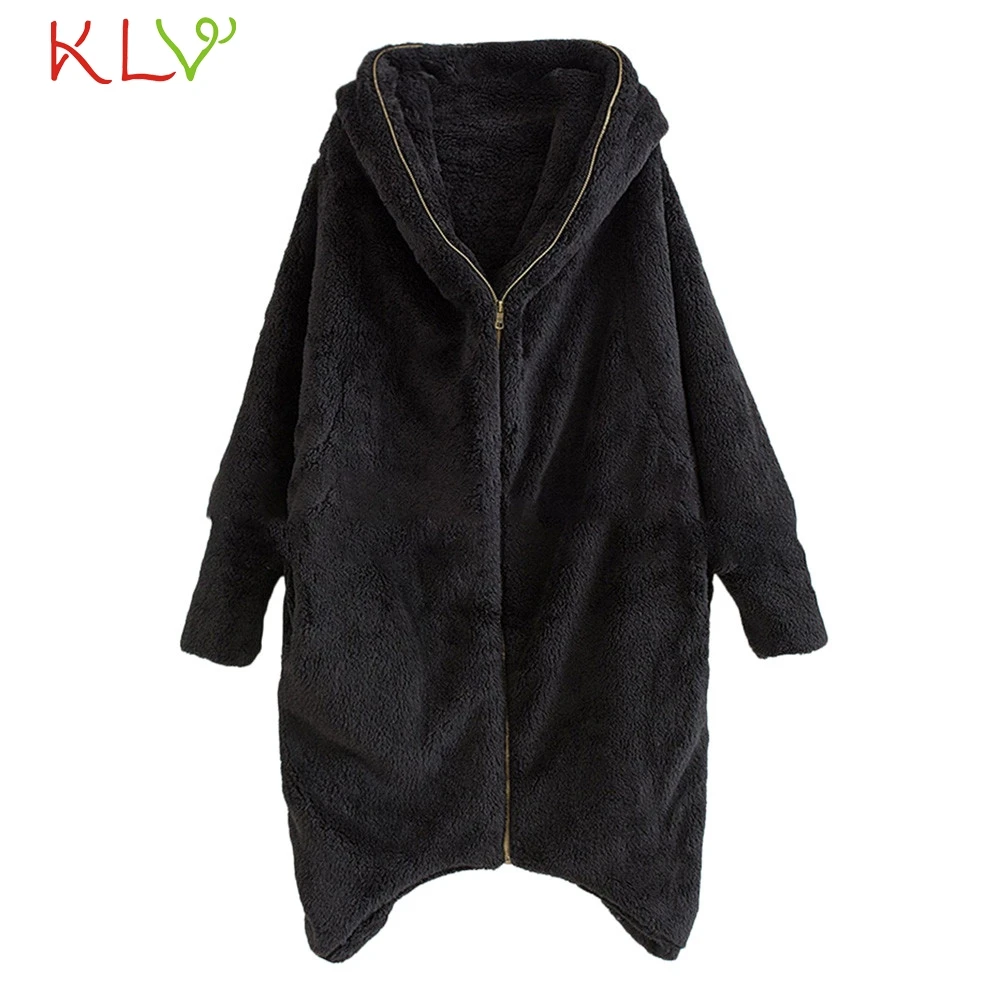 Женская куртка, зимняя, одноцветная, на молнии, с капюшоном, длинная, размера плюс, женская, Chamarra Cazadora Mujer, пальто для девочек, 18Oct23 - Цвет: A