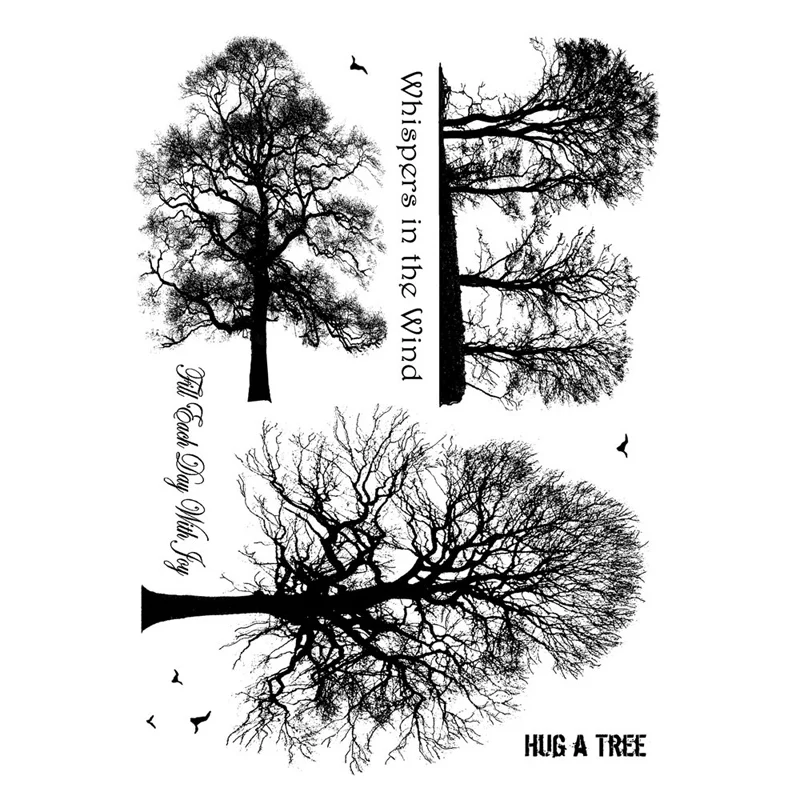 KLJUYP деревья прозрачные штампы скрапбук Бумага Ремесло чистый штамп Скрапбукинг 05261