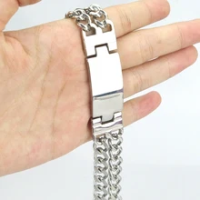 Для женщин и мужчин Nunca Se Desvanecen ID brasalete Acero Inoxidable los hombres 18 K Oro Pulseras Para Hombres Alta Calidad HZF014