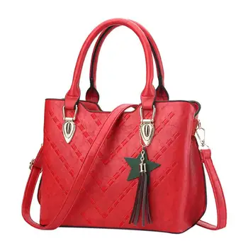 

Fashion Women Crossbody Bag PU Leather Handbag Star Tassel Shoulder Bags for Women 2018