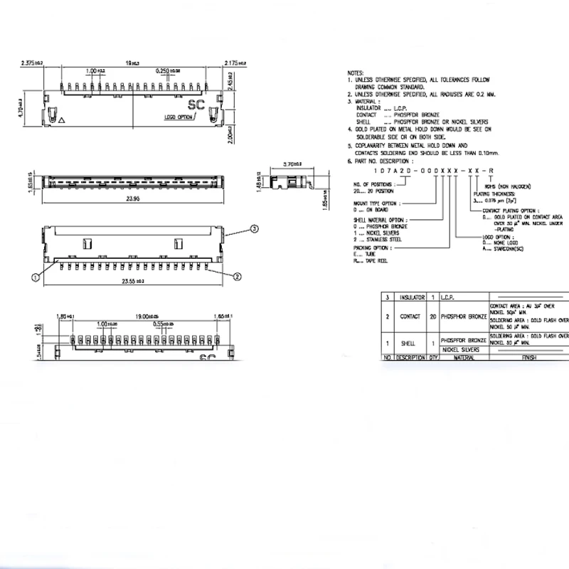 Df19g-20p-1h ЖК-дисплей Экран разъем DF19 20pin LVDS чип Тип | Обустройство дома