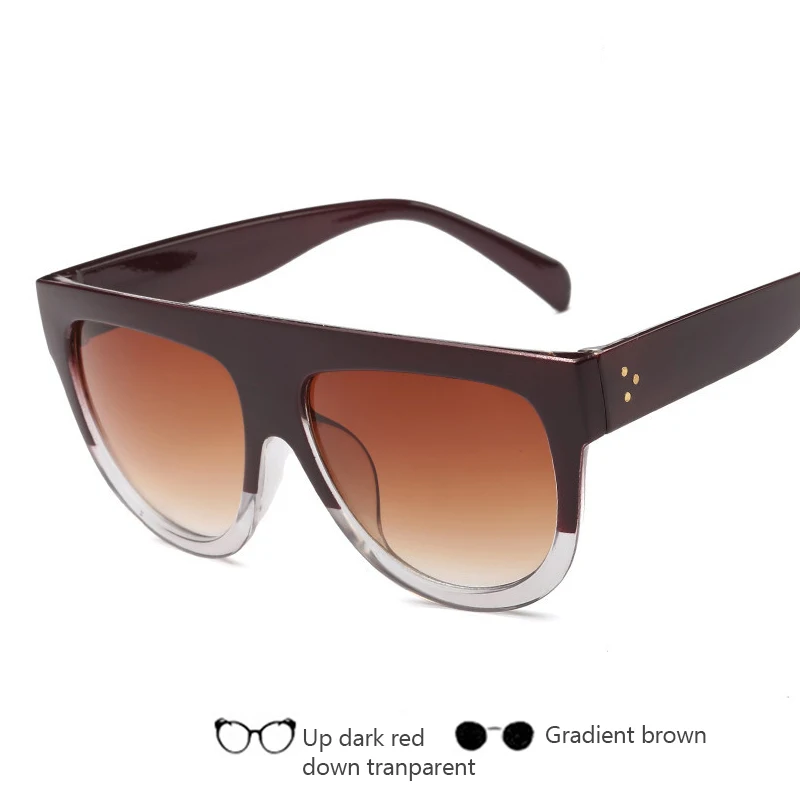 Wish Club/модные брендовые Дизайнерские Большие женские очки, солнцезащитные очки в стиле ретро, женские градиентные линзы, женские очки Oculos De Sol - Цвет линз: J