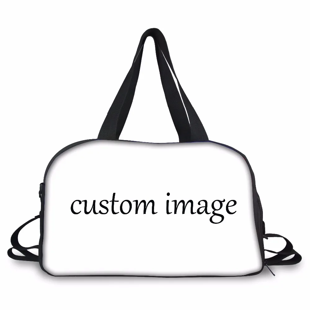 FORUDESIGNS Custom your picture Carry on Luggage Bag Women Travel Bag Teenager Duffel Bag Independent Shoe Pocket Weekend Bag