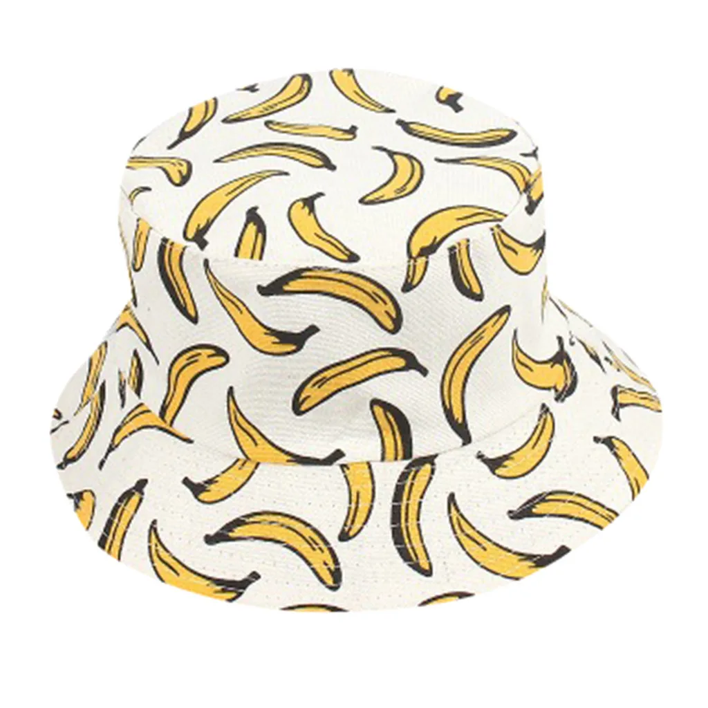 Панама мужская шляпа-Панама женская летняя кепка с принтом "банан" желтая шляпа Боб шляпа хип-хоп Gorros шляпа femme Sombrero# P